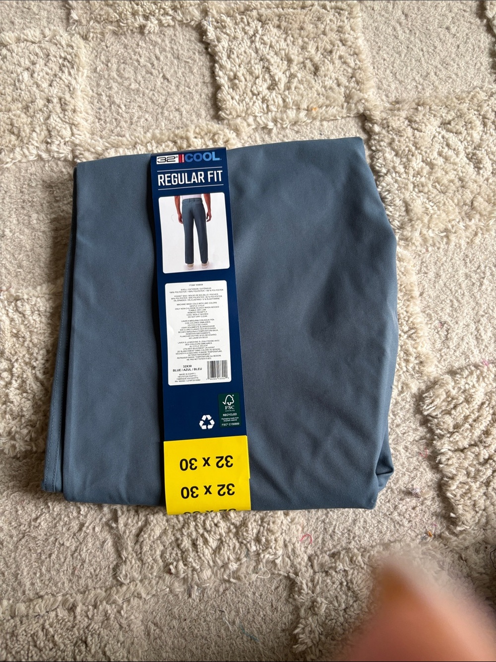 32 Degrees Men’s Regular Fit Pants in Slate Blue